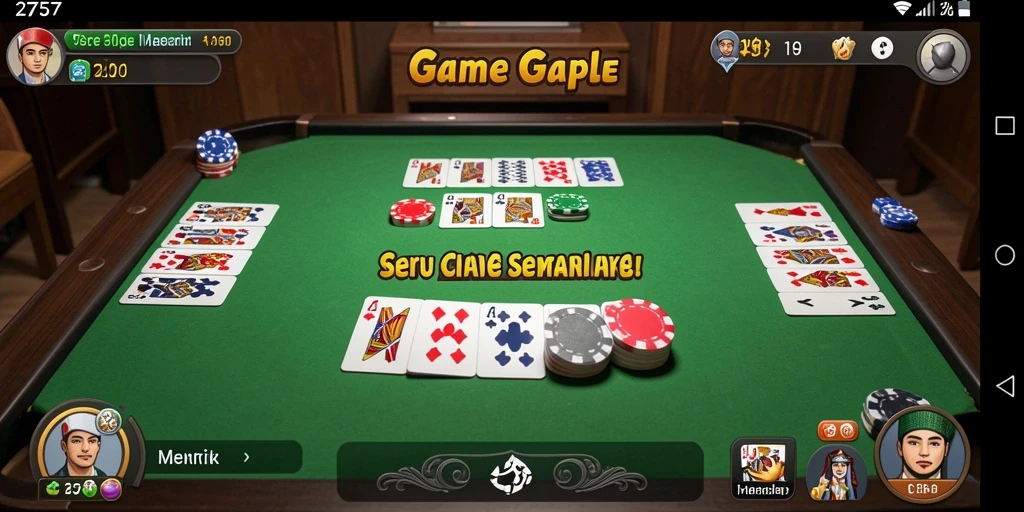 Tampilan menarik dari gameplay Gaple di 2757.
