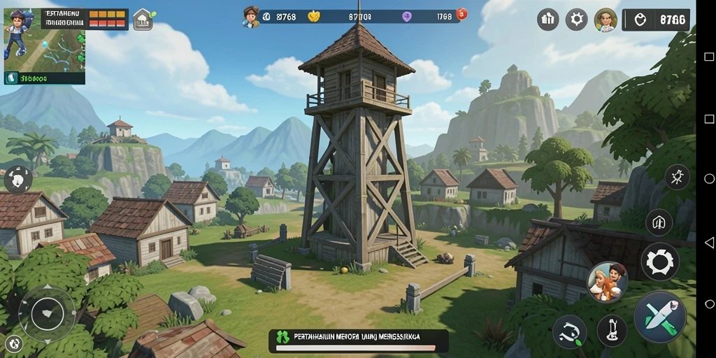 Tangkapan layar dari gameplay seru dalam game Tower Defense 8768.