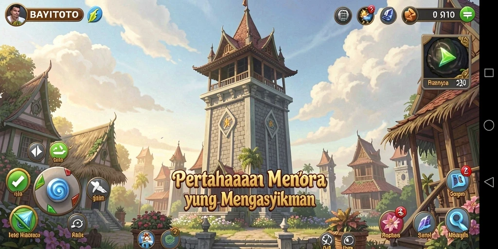 Tampilan gameplay seru dalam BAYITOTO Tower Defense.