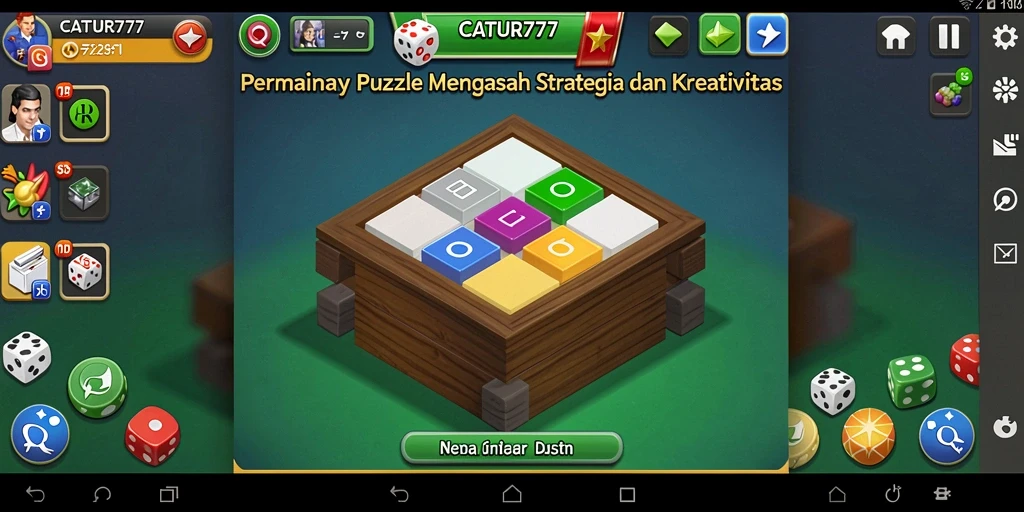 Screenshot utama CATUR777 memperlihatkan gameplay seru puzzle yang menantang.