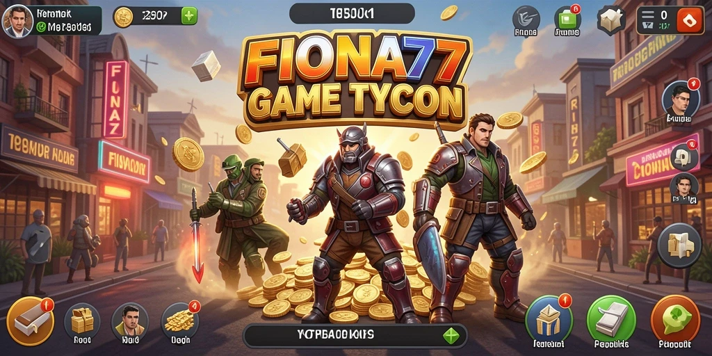 Screenshot FIONA77 yang menunjukkan keseruan gameplay Tycoon.