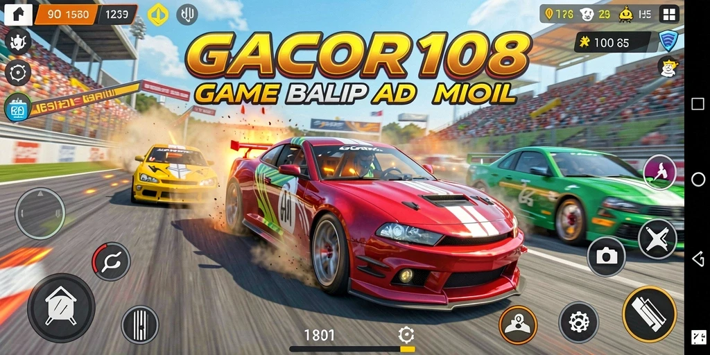 Gameplay GACOR108 yang penuh aksi di lintasan balap.