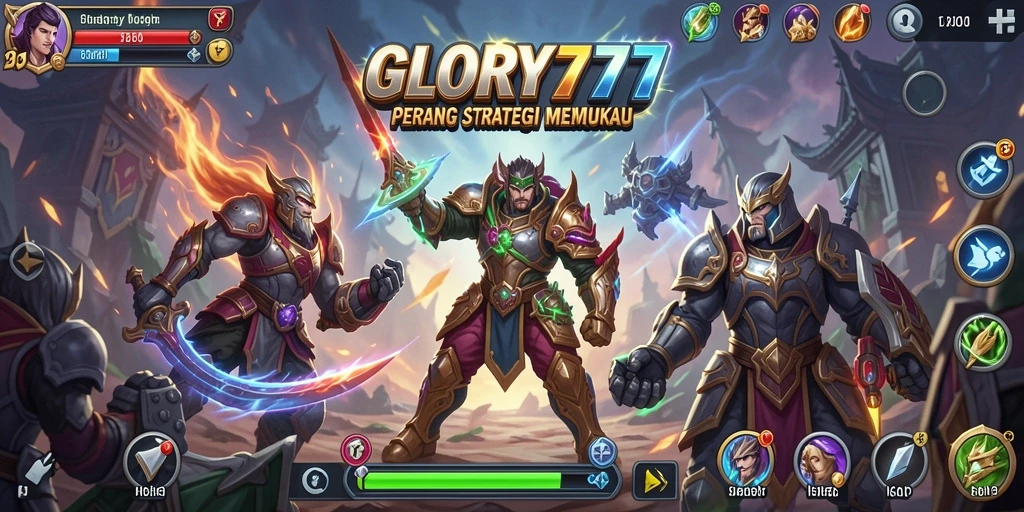 Tampilan gameplay epik dalam GLORY777 yang mendebarkan.