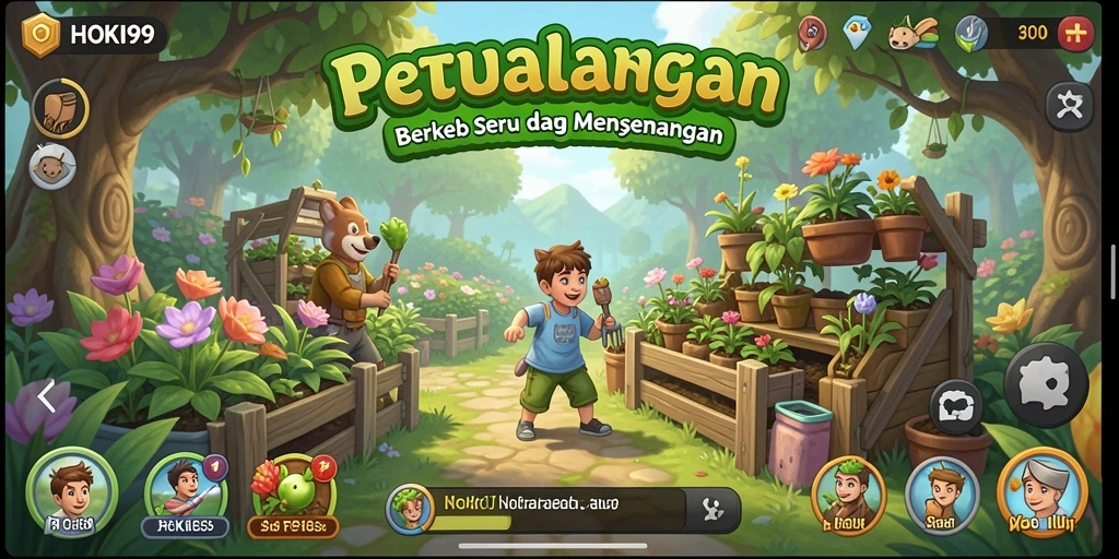 Tampilan gameplay yang menarik dan penuh warna di HOKI99.