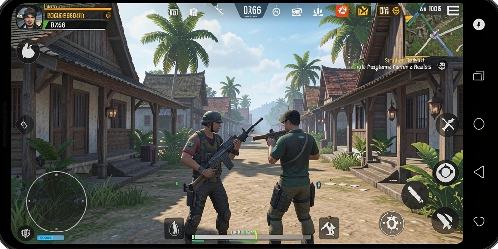 Tampilan gameplay simulasi IDX66 yang menarik dan menghibur.