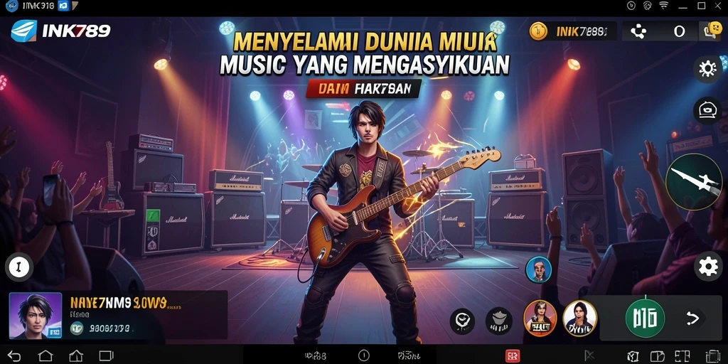 Tampilan gameplay seru INK789 saat memainkan lagu favorit.
