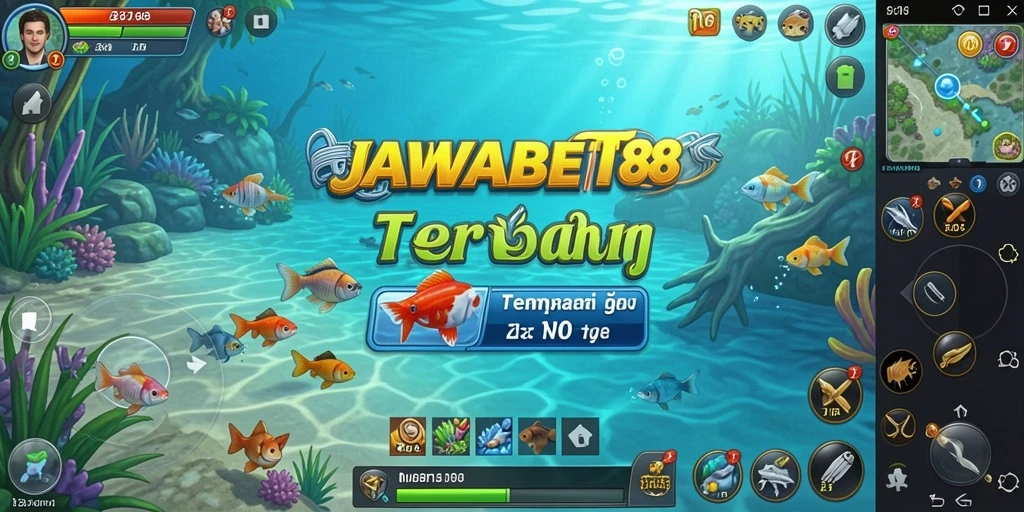 Tampilan gameplay JAWABET88 yang menampilkan pengalaman memancing yang mendebarkan.