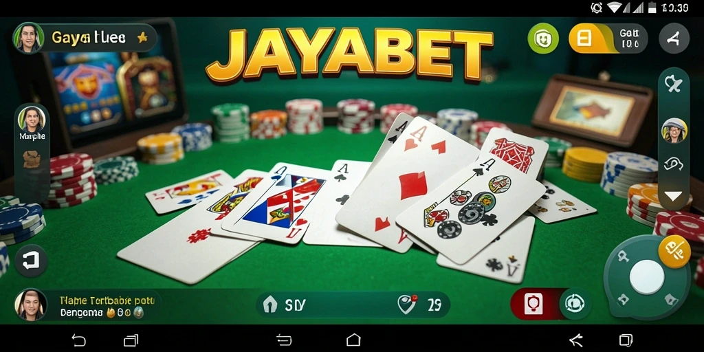 Screenshot gameplay JAYABET menunjukkan serunya bermain Gaple.