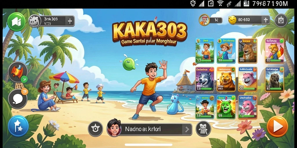 Tampilan gameplay <strong>KAKA303</strong> yang penuh warna dan interaktif.