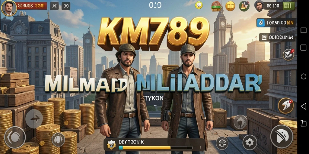 Tampilan gameplay menawan dari KM789 saat membangun kerajaan bisnis.