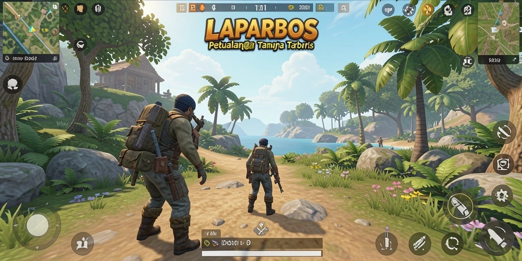 Tampilan gameplay <strong>LAPARBOS</strong> yang menakjubkan di dunia terbuka.