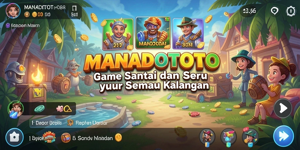 Tampilan gameplay menarik dari MANADOTOTO saat dimainkan bersama teman.