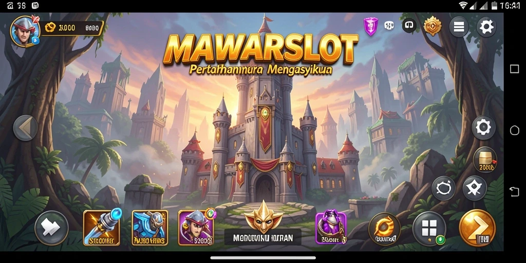 Tangkapan layar gameplay menunjukkan pertarungan Tower Defense yang seru.
