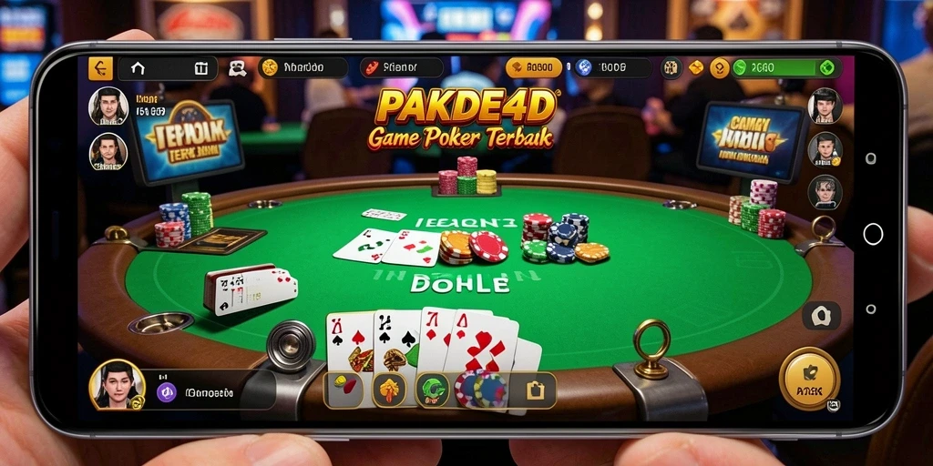 Screenshot utama PAKDE4D menampilkan gameplay Poker yang menegangkan.