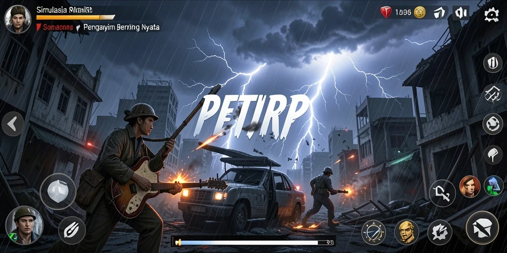 Screenshot utama PETIRRP menampilkan gameplay yang seru dan menarik.
