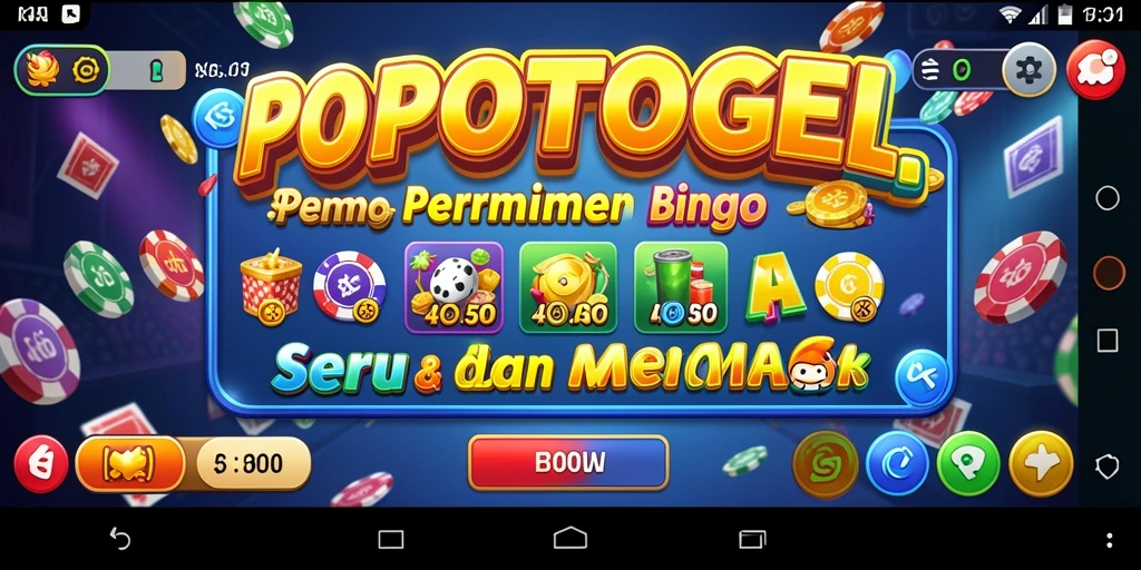 Tampilan gameplay seru dan interaktif dari permainan Bingo POPOTOGEL.