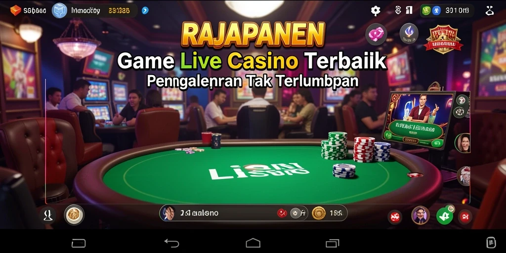 Tampilkan momen seru bermain Live Casino di RAJAPANEN.