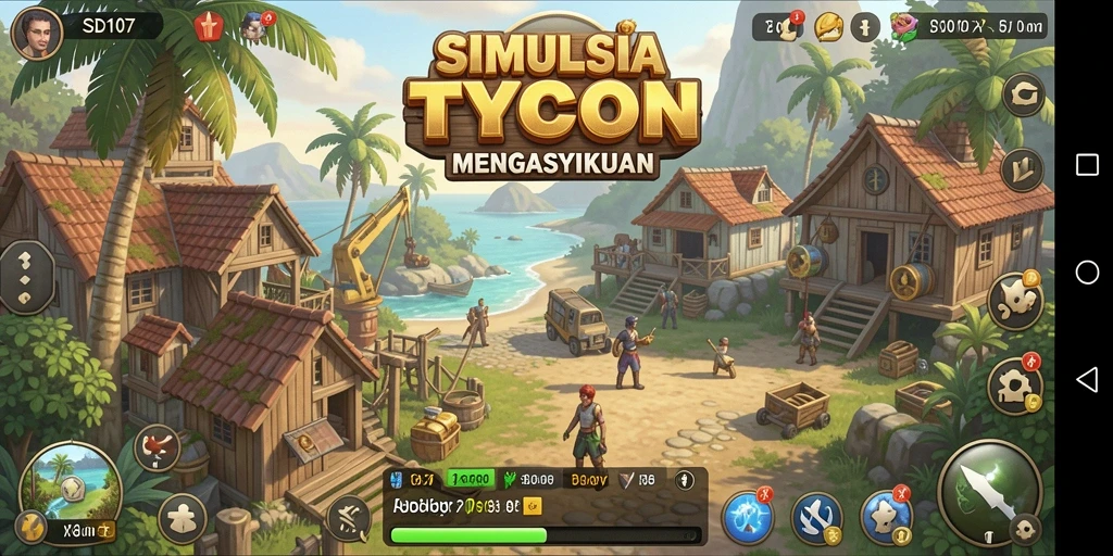 Screenshot gameplay SD107 menampilkan momen strategi Tycoon yang mengasyikkan.