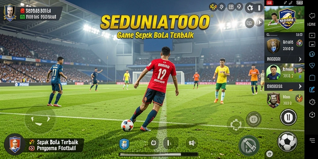 Gameplay menarik dalam SEDUNIATOTO yang penuh aksi sepak bola.
