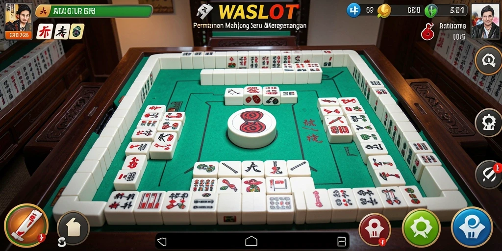 Tampilan menarik dari gameplay WASLOT yang menampilkan Mahjong.